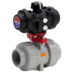 Zawory kulowe z siłownikiem pneumatycznym PVC-C Zawory kulowe z siłownikiem pneumatycznym PVC-C