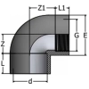 Kolano 90° kw x gw