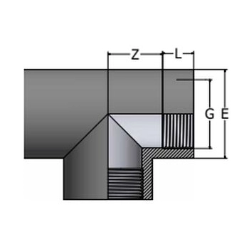 Trójnik 90° gw x gw x gw