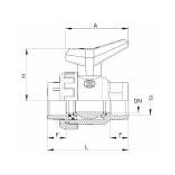 Zawór kulowy single union kw x kw