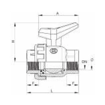 Zawór kulowy single union gw x gw